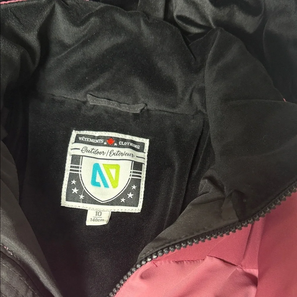 Vetements Pink and Black Long Puffer Jacket Size 10